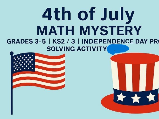 4th of July Math Mystery | Grades 3–5 KS2 and 3 | Independence Day Problem Solving Activity 2026