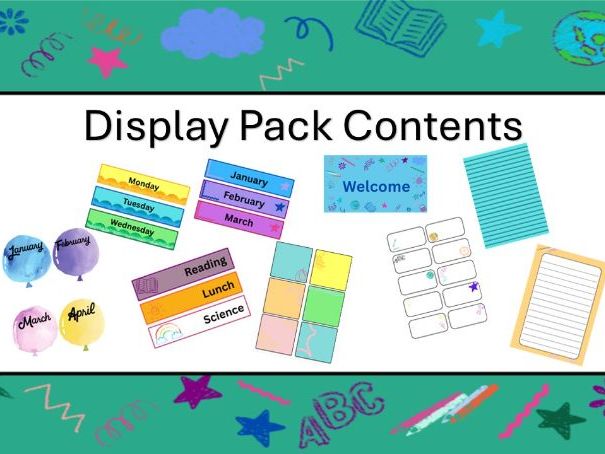 New Year Classroom Display Set (full set) - editable