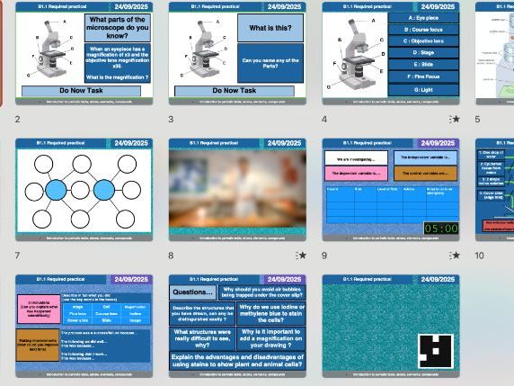 AQA GCSE Biology B1.2 – Animal and Plant Cells | Full Lesson, Worksheets & Answers (Editable)