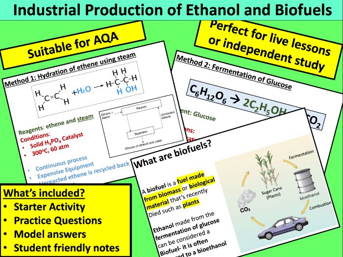 The Industrial Production of Ethanol and Biofuels
