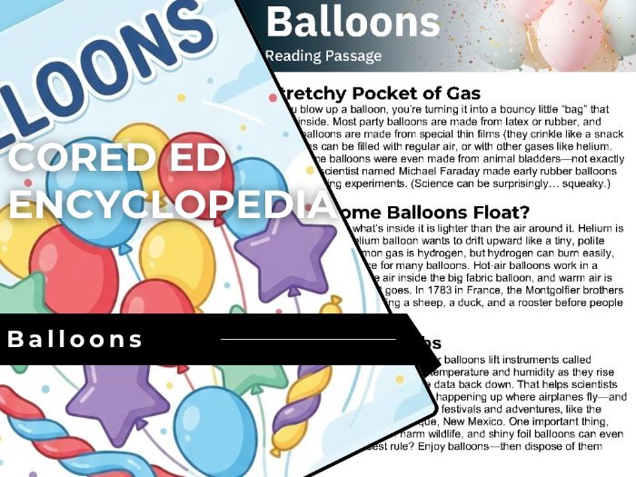 Balloons Reading Comprehension Passage