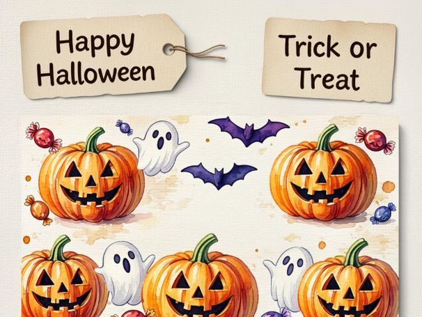 Cute Watercolor Halloween Banners & Quotes | Printable Party & Classroom Decor