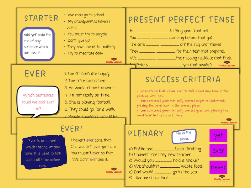  Ever And Never Full Lesson With Activities Teaching Resources