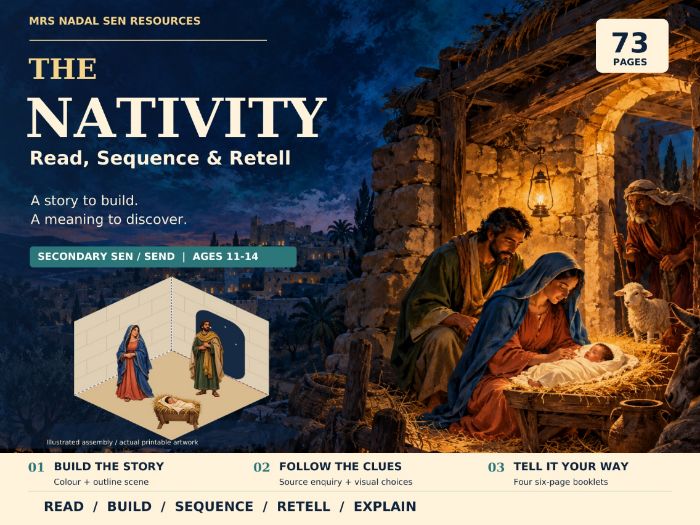 The Nativity | Secondary SEN | Read, Sequence & Retell
