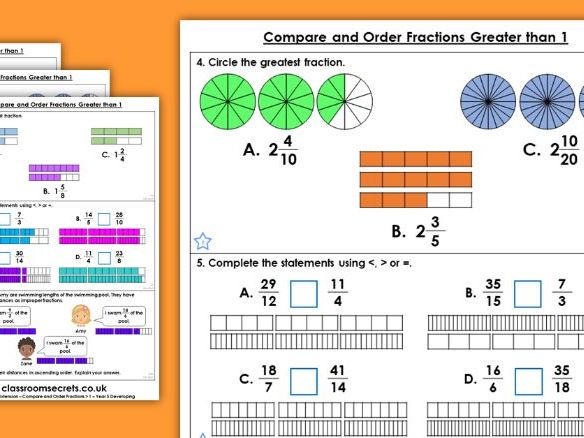Ordering fractions calculator image