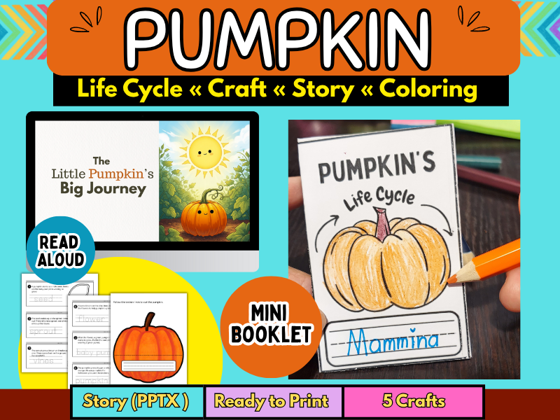 Pumpkin Life Cycle Activities and Craft | Fall Science, Digital Story, Flipbook