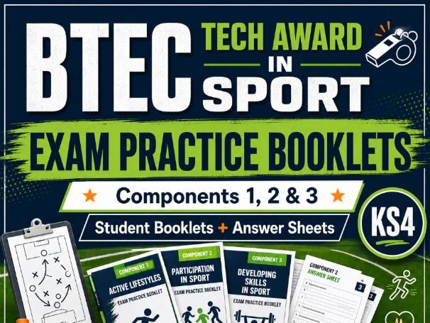 Pearson BTEC Tech Award in Sport Exam Prep Booklets Student Booklets and Answers