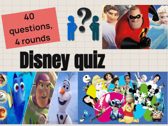 Disney quiz 40 questions and 4 rounds