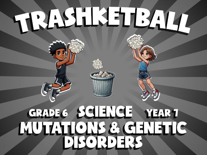 Mutations & Genetic Disorders TRASHKETBALL Science Game | No-Prep Year 7 Review Activity