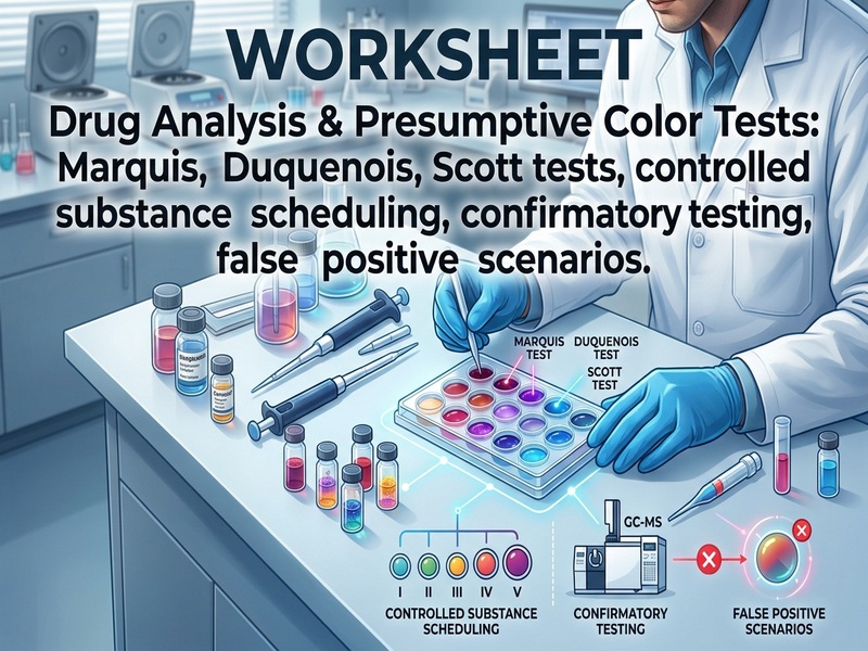 Drug Analysis & Presumptive Color Tests