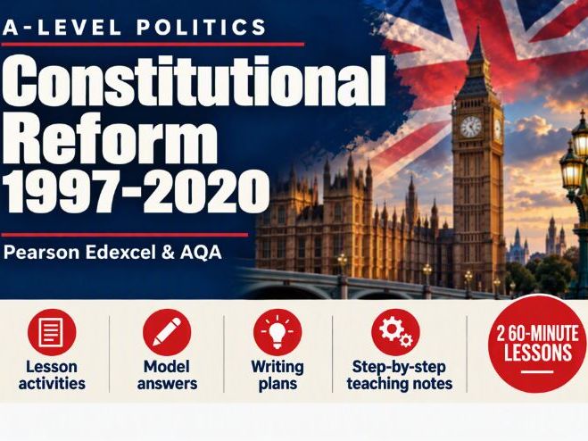 Constitutional Reform From 1997-2020: A-Level Politics Lesson & Essay Toolkit | Edexcel & AQA