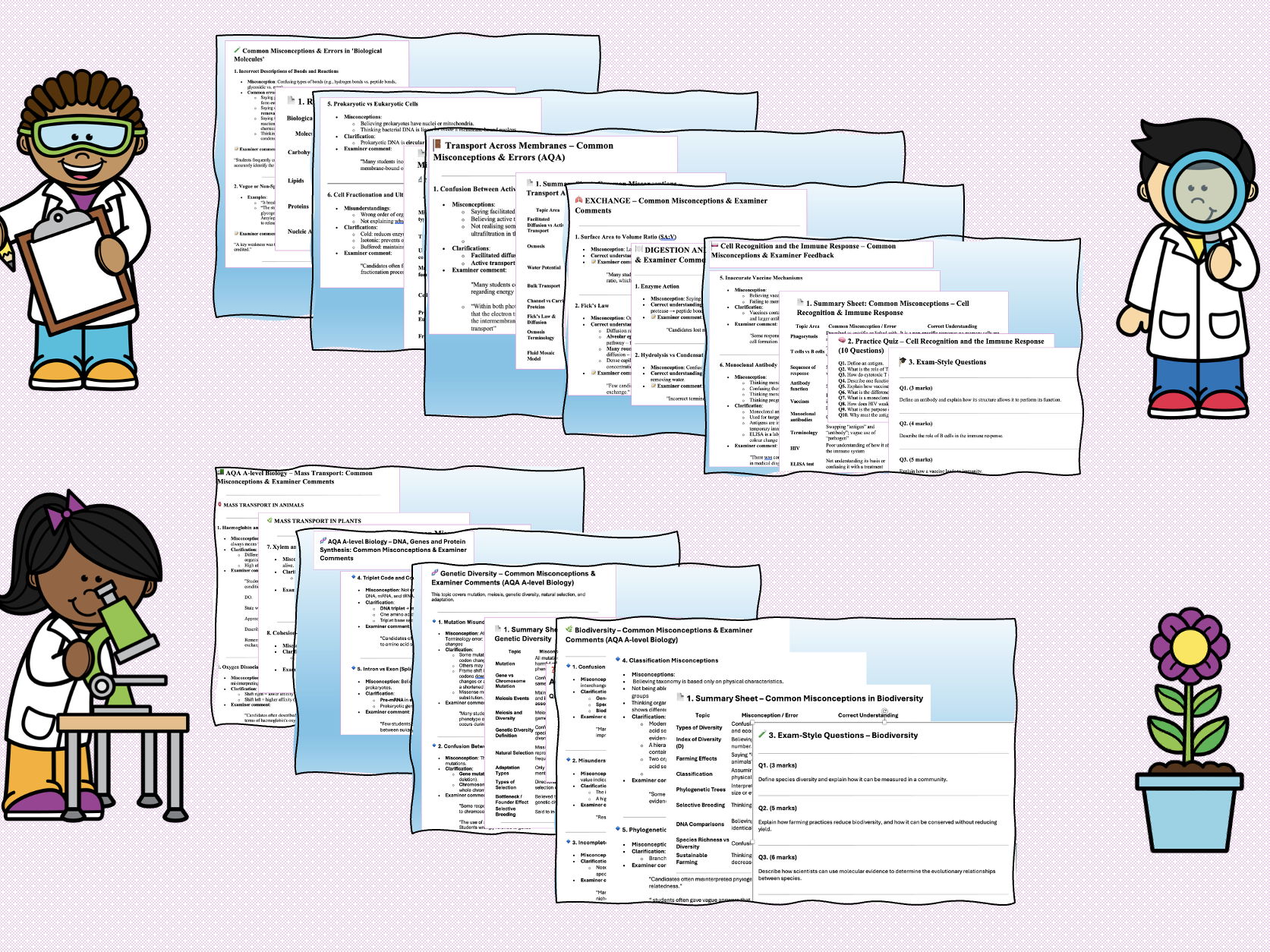 AQA A Level Biology Misconceptions & Practice 2026 - AS Level Biology Bundle