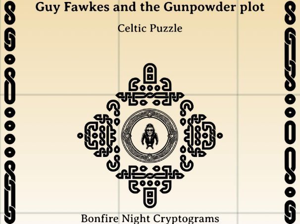 Guy Fawkes and the Gunpowder plot : Bonfire Night Quote Cryptograms