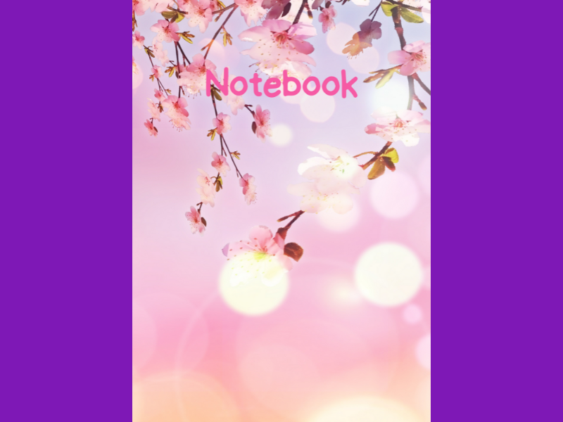 Small Pink Flowers A4 Lined Notebook