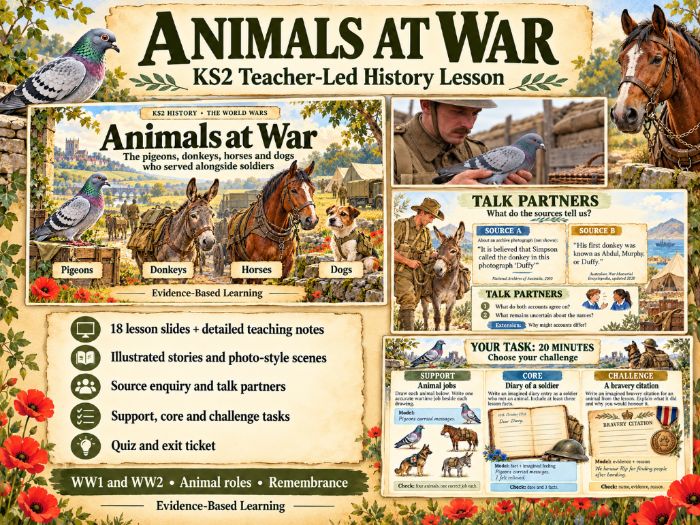 Animals at War KS2 Teacher-Led Lesson