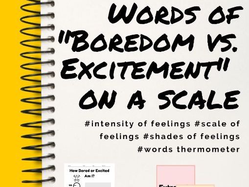 Words Thermometer - Words for Excitement on a Scale