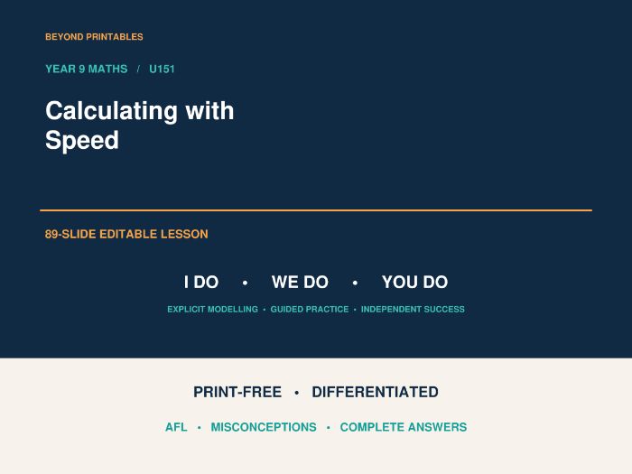 Speed, Distance and Time | Year 9 Maths | Differentiated PowerPoint with Answers