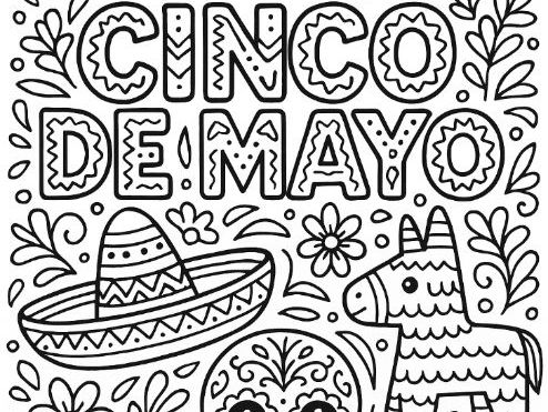Cinco de Mayo Colouring Sheet