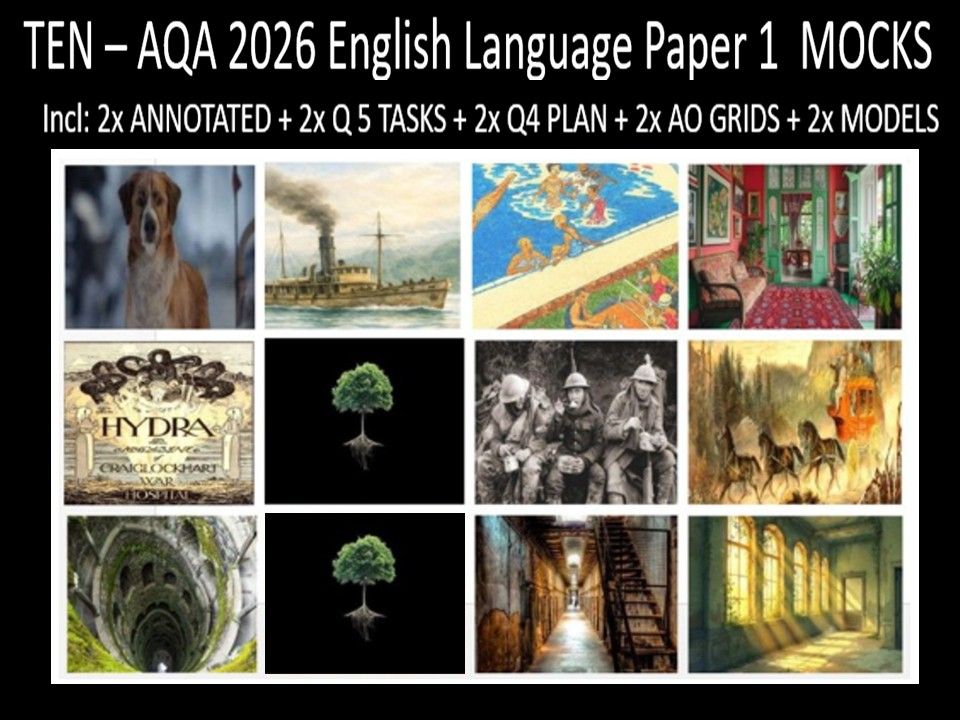 TEN - AQA PAPER 1 |2026 FULL MOCKS |ANNOTATED| Q5 TASK| Q4 PLAN| AO GRIDS| MODELS
