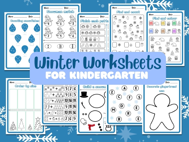 Black Friday Winter Activities Pack | PreK–K Worksheets