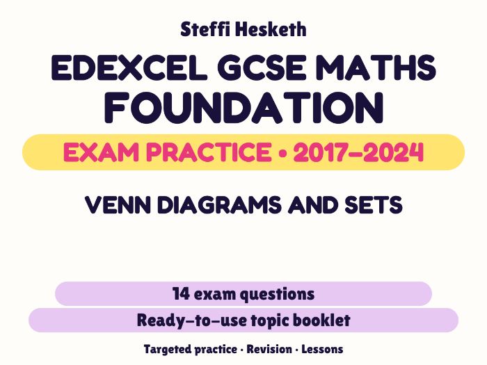 Edexcel GCSE Maths Foundation: Venn diagrams and sets Exam Questions | 2017-2024