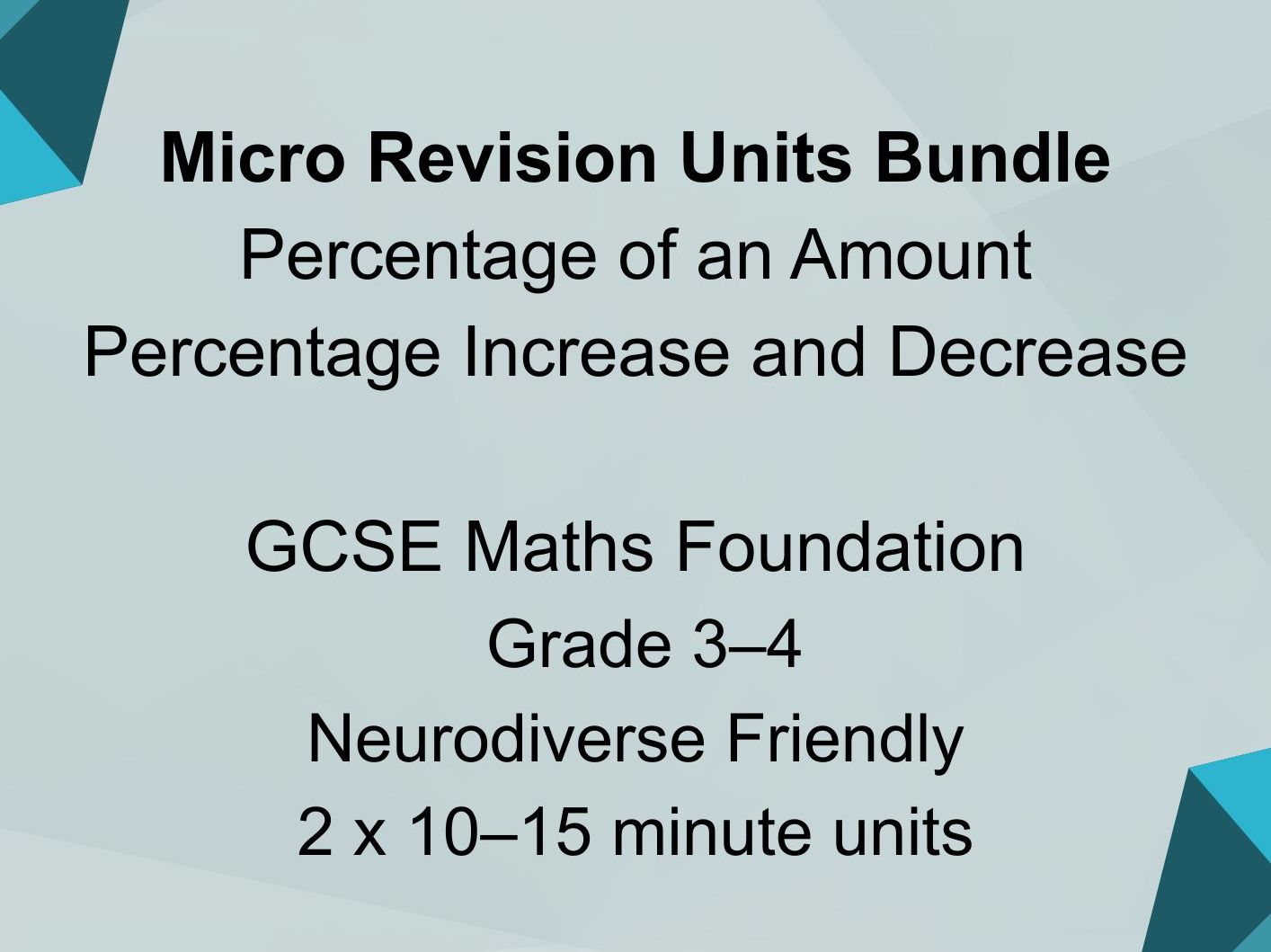 2-Unit Bundle: Percentages Focus Bundle