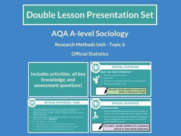 Official Statistics - AQA A-level Sociology - Research Methods - Topic 6