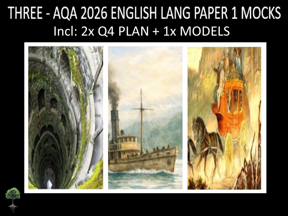 THREE - AQA PAPER 1 | 2026 FULL MOCKS | Q4 PLAN | MODELS