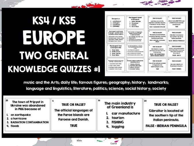 EUROPE GENERAL KNOWLEDGE QUIZZES #1