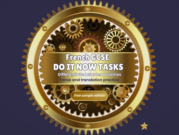 Do it now tasks - Sample starters - French GCSE