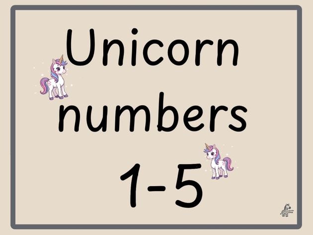 EYFS Unicorn Counting Worksheet | Maths Numbers 1-5