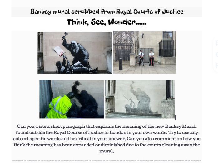 Banksy Starter activities KS3