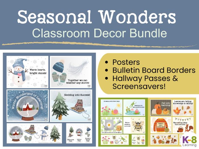 Seasonal Wonders Classroom Decor Bundle