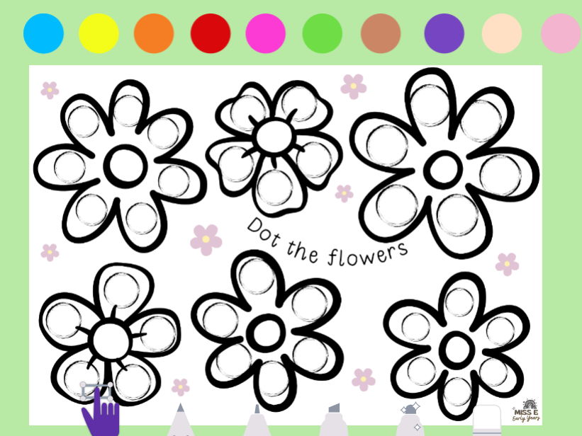 Seesaw Activity - Dot the Flowers