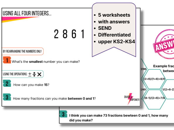 Differentiated Maths Starter - Using All four...