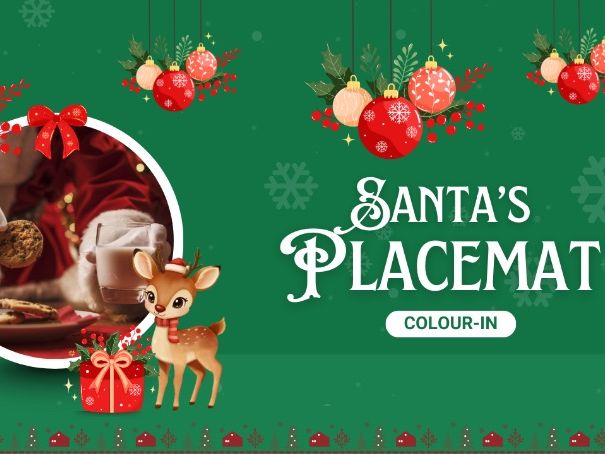 Santa’s Placemat Colour-In