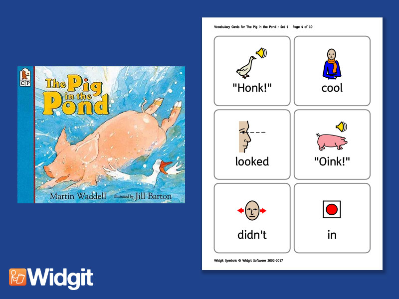 The Pig In The Pond Big Book Flashcards With Widgit Symbols Teaching Resources