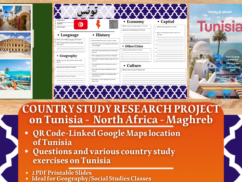 Country Study Research Project - Tunisia - Social Studies Report - North Africa