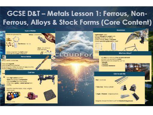 GCSE D&T – Metals Lessons 1 & 2: Types, Properties, Processes & Heat Treatment