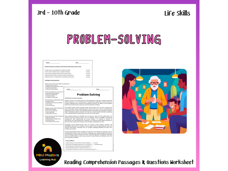 Life Skills Reading Comprehension Passages & Questions Worksheets ...