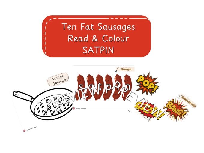Ten Fat Sausages Read & Colour SATPIN