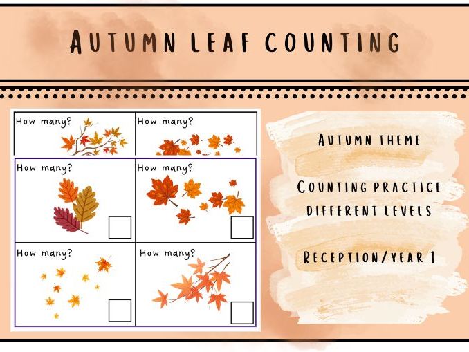 Autumn Counting Leaves Worksheet