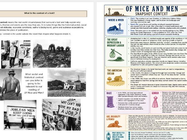 Of Mice and Men student booklet