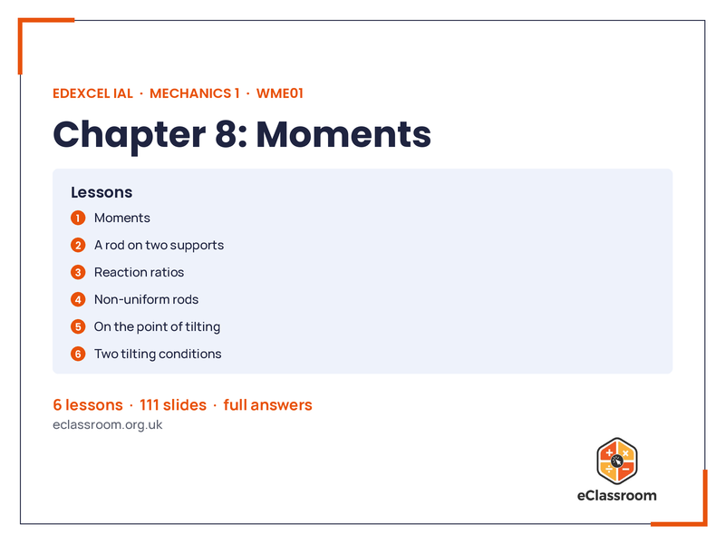 IAL Mechanics 1 Moments lesson slides
