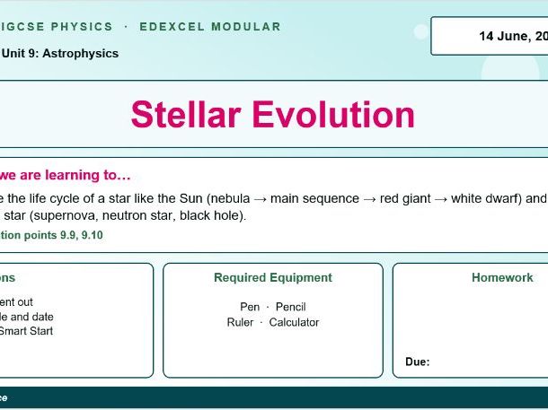 IGCSE Physics: Stellar Evolution | Edexcel Modular | Unit 9 | L3   ★ FREE