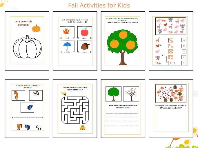Autumn Activity Pack – Worksheets for EYFS & KS1 