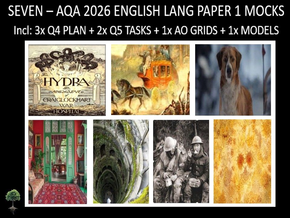 SEVEN - AQA PAPER 1 | 2026 FULL MOCKS | Q5 TASKS | Q4 PLAN | AO GRIDS | MODELS
