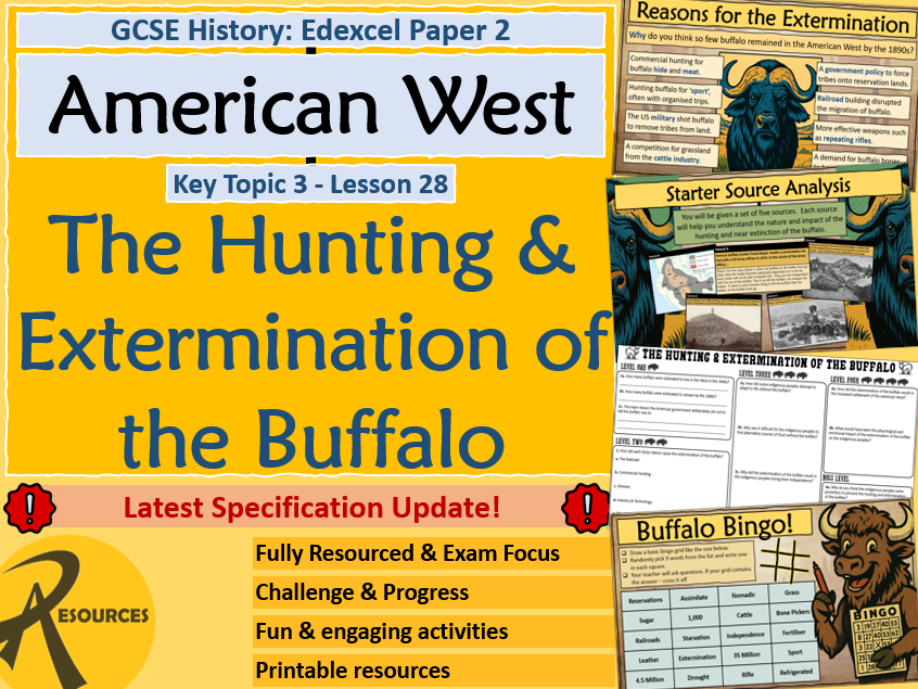 Buffalo Hunting & Extermination - American West - GCSE Edexcel History - Lesson 28