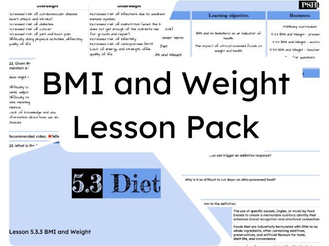 5.3.3 BMI and Weight Lesson Pack