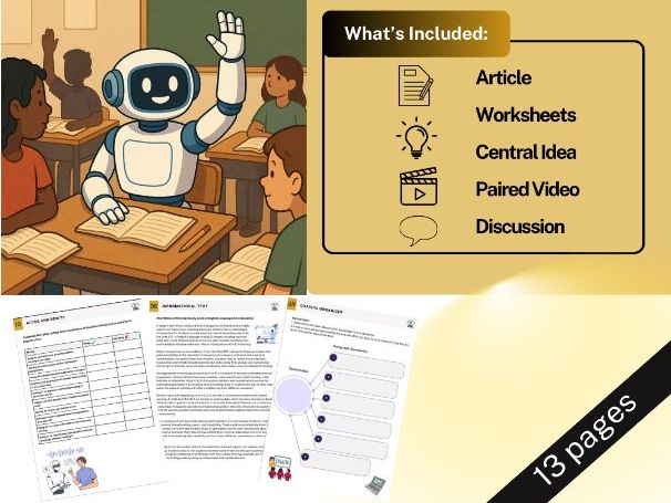 Should Students Use AI in Class - Informational Text - ELA - Worksheets -No Prep